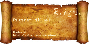 Ruttner Ábel névjegykártya